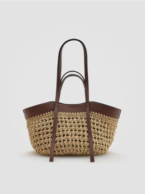 Obrázek produktu Reserved - Pletená handmade kabelka - hnědá