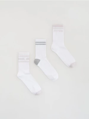 Obrázek produktu Reserved - Ponožky s metalickým vláknem 3 pack - bílá