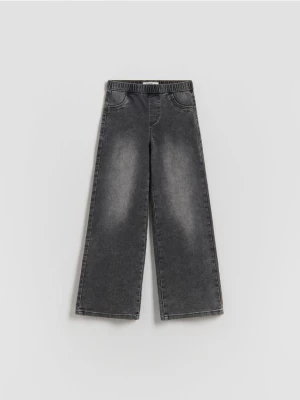 Obrázek produktu Reserved - Pružné džíny wide leg - šedá