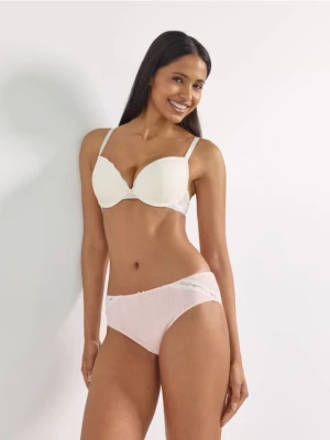 Obrázek produktu Reserved - Sada 3 kusů kalhotek s vysokým podílem bavlny - krémová