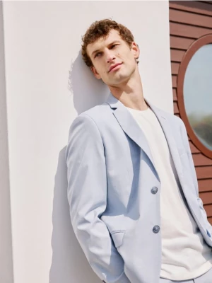 Obrázek produktu Reserved - Sako slim fit s viskózou - bleděmodrá