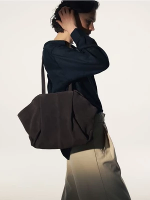 Obrázek produktu Reserved - Semišová kabelka shopper - hnědá