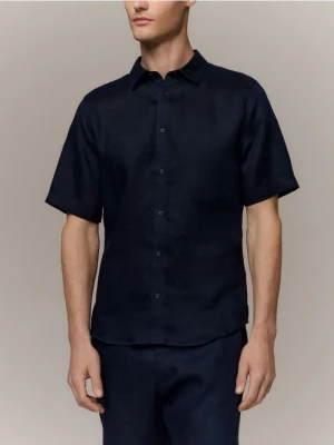 Obrázek produktu Reserved - Slim fit lněná košile - tmavomodrá