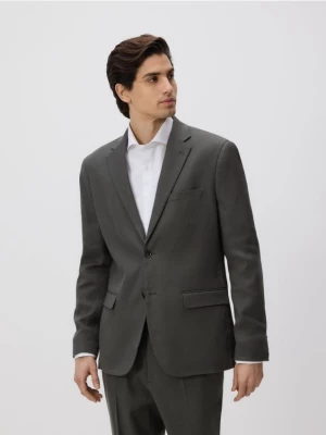Obrázek produktu Reserved - Slim fit sako s příměsí lnu - tmavě zelená