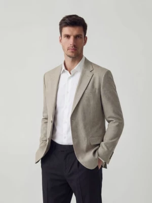 Obrázek produktu Reserved - Slim fit sako s příměsí viskózy - středně šedá