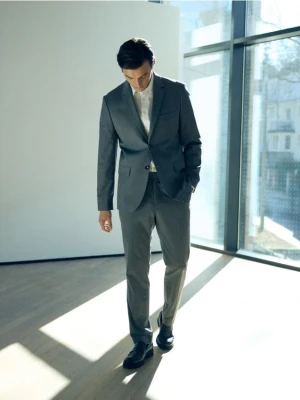 Obrázek produktu Reserved - Slim fit sako s viskózou - tmavě šedá