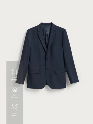 Obrázek produktu Reserved - Slim fit sako v mikro kostičce - tmavomodrá