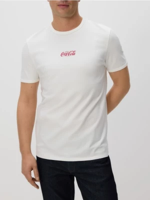 Obrázek produktu Reserved - Slim tričko s nápisem Coca-Cola - krémová