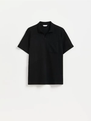 Obrázek produktu Reserved - Strukturální polo tričko comfort fit - černý