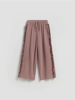 Obrázek produktu Reserved - Tepláky wide leg - kávová