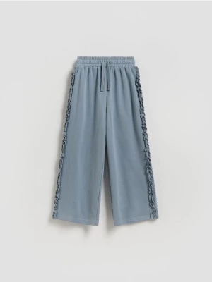 Obrázek produktu Reserved - Tepláky wide leg - ocelově modrá