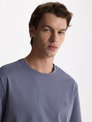 Obrázek produktu Reserved - Tričko slim fit s marcerovanou bavlnou - antracitová