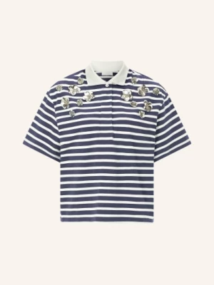 Obrázek produktu Rich & Royal Jerseyové Polo Tričko S Flitry tmavě modrá / bílá