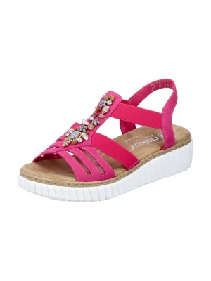 Obrázek produktu Rieker Sandály  světle béžová / umbra / pink / stříbrná
