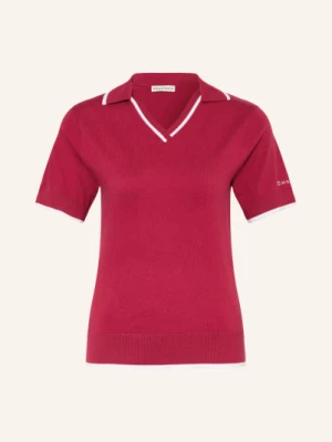 Obrázek produktu Röhnisch Úpletová Polokošile Swing Regular Fit tmavě červená / bílá