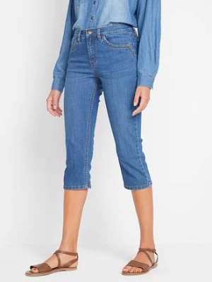 Obrázek produktu Rybaczki dżinsowe, slim fit, mid waist bonprix