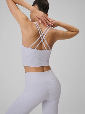 Obrázek produktu Rychleschnoucí crop-top na jógu dámský - fialový 4F