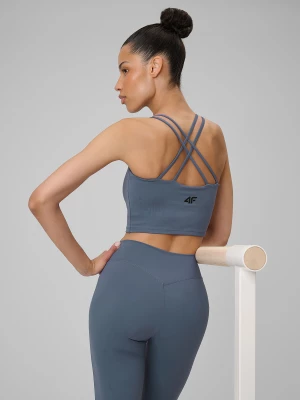 Obrázek produktu Rychleschnoucí crop-top na jógu dámský - tmavě modrý 4F