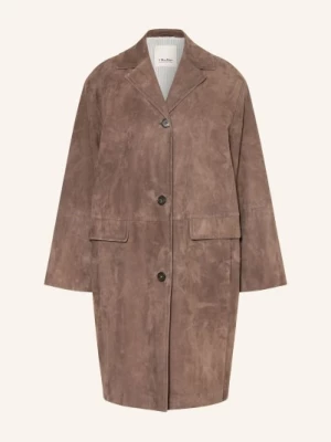 Obrázek produktu S Max Mara Kožený Kabát Ortensia hnědá