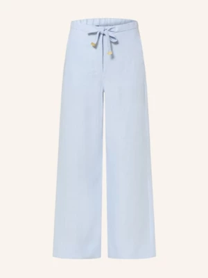 Obrázek produktu S Max Mara Lněné Kalhoty Amedea tmavě modrá