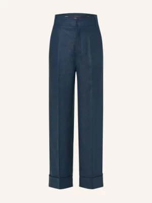 Obrázek produktu S Max Mara Lněné Kalhoty Anselmo tmavě modrá