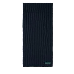 Obrázek produktu Šál Calvin Klein Patch Chunky Rib Cotton Scarf LV04D8055G Tmavomodrá