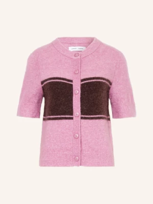 Obrázek produktu Samsøe Samsøe Pletený Kabátek Sanoura S Merino Vlnou A Alpakou růžová / fuchsiová