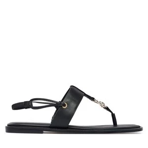 Obrázek produktu Sandály Calvin Klein Round Flat Sndl Thong Lth Hdw HW0HW02926 Černá