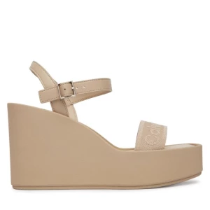 Obrázek produktu Sandály Calvin Klein Wedge 70 Sndl Webbing Lth HW0HW02882 Béžová