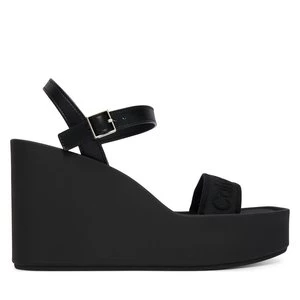Obrázek produktu Sandály Calvin Klein Wedge 70 Sndl Webbing Lth HW0HW02882 Černá