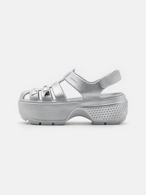 Obrázek produktu Sandály na platformě Crocs stříbrná barva