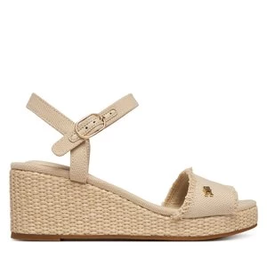 Obrázek produktu Sandály Tommy Hilfiger Mid Woven Wedge Espad Fringe FW0FW09470 Béžová