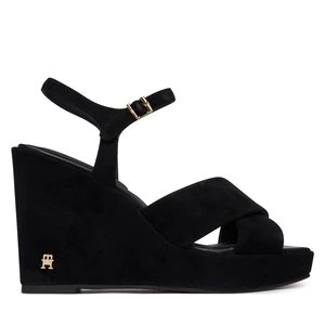 Obrázek produktu Sandály Tommy Hilfiger Suede Wrapped High Wedge FW0FW09218 Černá