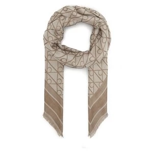 Obrázek produktu Šátek Calvin Klein Emblem Aop Jacquard Square Scarf LV04F8080G Béžová