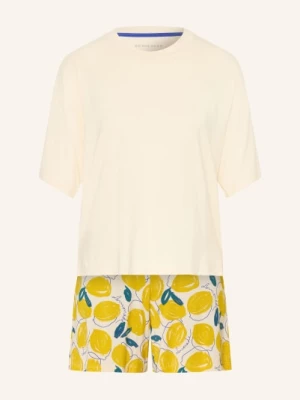 Obrázek produktu Schiesser Krátké Pyžamo Casual Fashion režná / tmavě žlutá / petrolejová