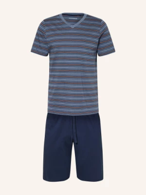 Obrázek produktu Schiesser Krátké Pyžamo Casual Nightwear černošedá / oranžová / modrá