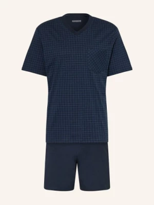 Obrázek produktu Schiesser Krátké Pyžamo Comfort Essentials tmavě modrá / modrá