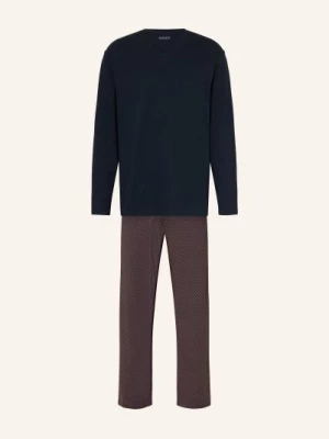 Obrázek produktu Schiesser Pyžamo Comfort Essentials tmavě modrá / hnědá