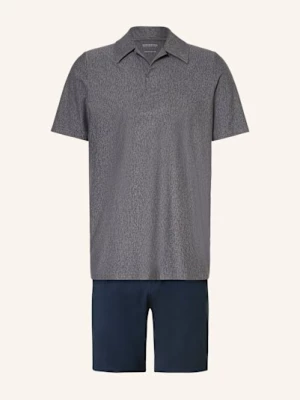 Obrázek produktu Schiesser Pyžamo Se Šortkami Selected Premium Jacquard tmavě modrá / šedá