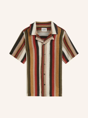 Obrázek produktu Scotch & Soda Háčkovaná Košile béžová / tmavě hnědá / tmavě červená