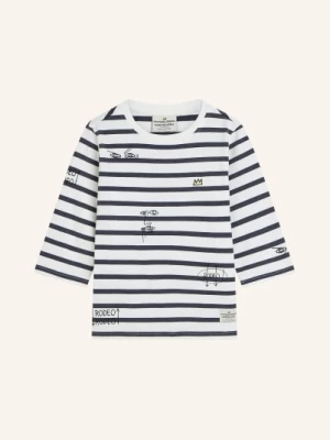 Obrázek produktu Scotch & Soda Tričko S 3/4 Rukávem tmavě šedá / bílá