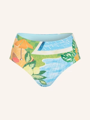 Obrázek produktu Seafolly High Waist Bikinové Kalhotky Sunset tmavě modrá / zelená / oranžová