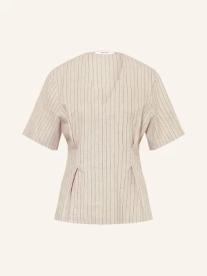 Obrázek produktu Selected Femme Tričko S Límečkem Z Lnu béžová / černá
