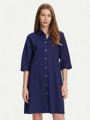 Obrázek produktu Selmark Košilové šaty BM033 Tmavomodrá Relaxed Fit