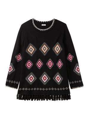 Obrázek produktu SHEEGO Svetr  hnědá / pink / černá / bílá