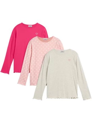 Obrázek produktu Shirt z długim rękawem, z bawełny organicznej (3 szt.) bonprix