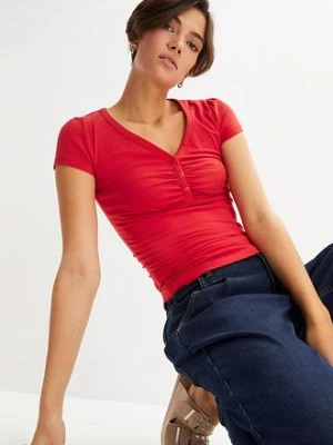 Obrázek produktu Shirt z plisą guzikową, z bawełny organicznej bonprix