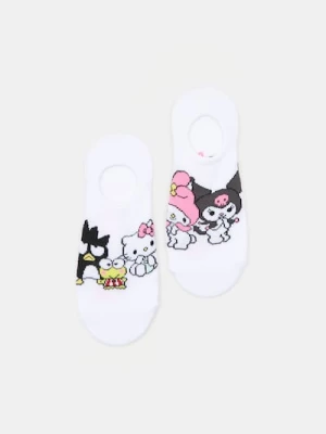 Obrázek produktu Sinsay - 2-pack ponožek do kotníků Hello Kitty & Friends - bílá