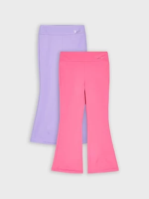 Obrázek produktu Sinsay - Aktivní 2 Pack sportovní kalhoty flare s širokým pasem - fuchsiová