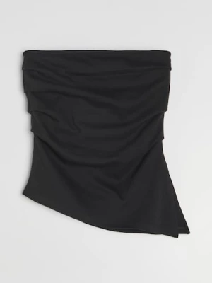 Obrázek produktu Sinsay - Asymetrický bandeau top s řasením - černá